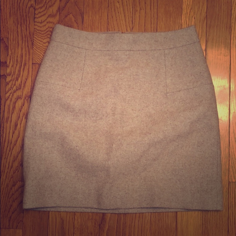 JCREW Double Serge mini skirt wool